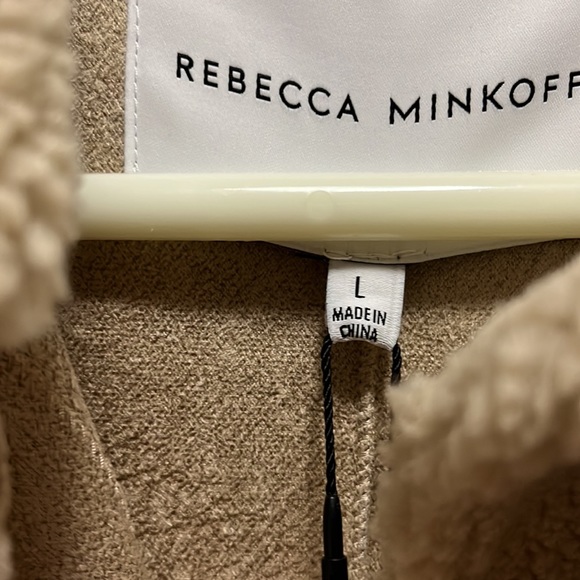 NWT Rebecca Minkoff Harper Wool Plush Button Down Coat L - Picture 11 of 13